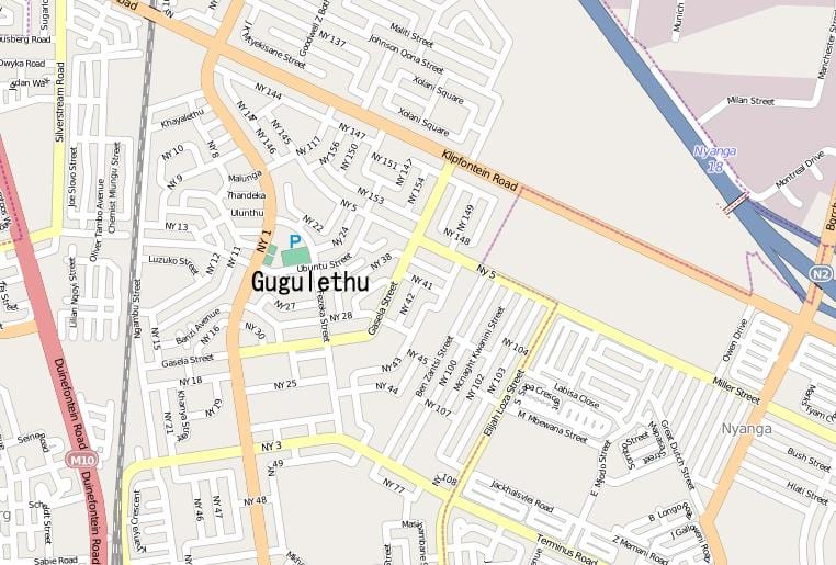 քարտեզ гугулету Քեյփթաունի