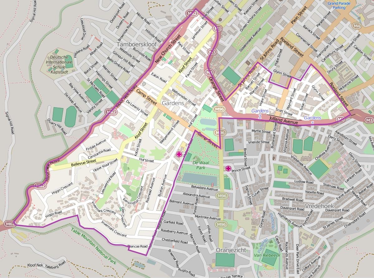 քարտեզ cape town-Քեյփթաունի